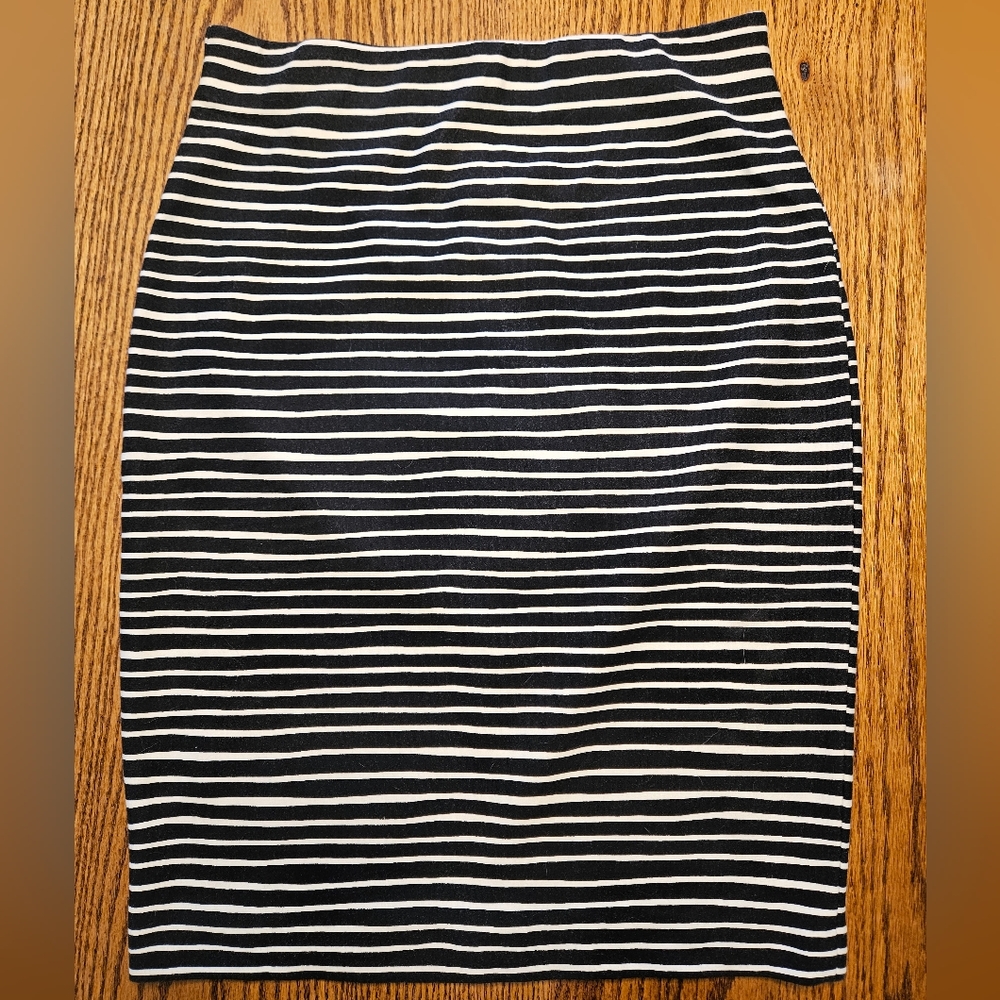Loft Striped Pencil Skirt